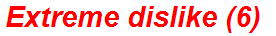 Extreme dislike (6)