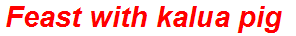 Feast with kalua pig