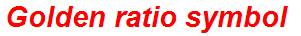 Golden ratio symbol
