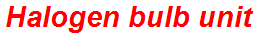 Halogen bulb unit