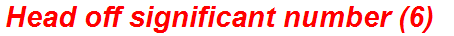 Head off significant number (6)