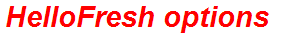HelloFresh options