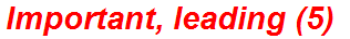 Important, leading (5)