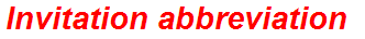 Invitation abbreviation