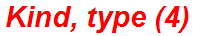 Kind, type (4)