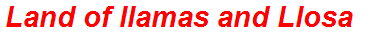 Land of llamas and Llosa