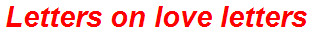 Letters on love letters