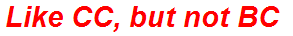 Like CC, but not BC