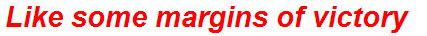 Like some margins of victory