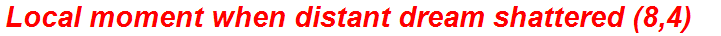 Local moment when distant dream shattered (8,4)