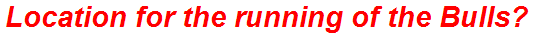 Location for the running of the Bulls?