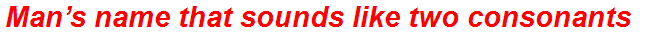 Man’s name that sounds like two consonants