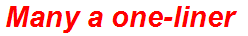Many a one-liner