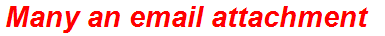 Many an email attachment