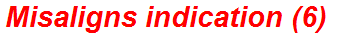 Misaligns indication (6)