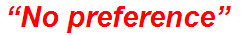 “No preference”