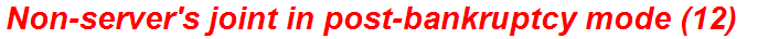 Non-server's joint in post-bankruptcy mode (12)