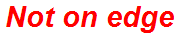 Not on edge
