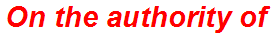 On the authority of