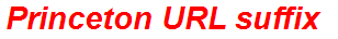 Princeton URL suffix