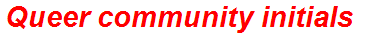 Queer community initials