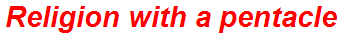 Religion with a pentacle