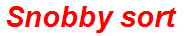 Snobby sort