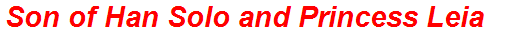 Son of Han Solo and Princess Leia