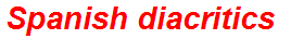 Spanish diacritics