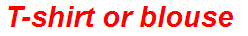 T-shirt or blouse