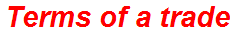 Terms of a trade