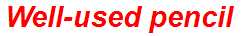 Well-used pencil