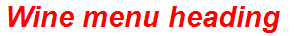 Wine menu heading