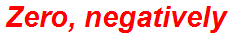 Zero, negatively