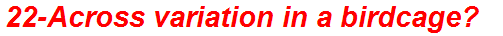 22-Across variation in a birdcage?
