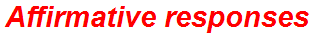Affirmative responses