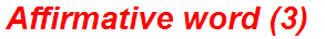 Affirmative word (3)
