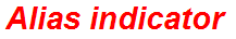 Alias indicator