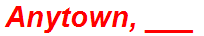 Anytown, ___