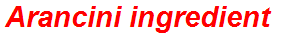 Arancini ingredient