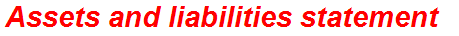 Assets and liabilities statement
