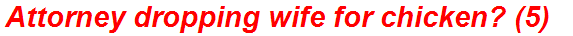 Attorney dropping wife for chicken? (5)