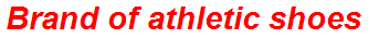 Brand of athletic shoes