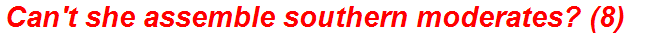 Can't she assemble southern moderates? (8)