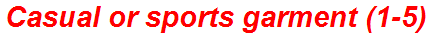Casual or sports garment (1-5)