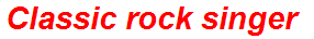 Classic rock singer