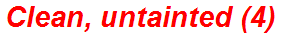 Clean, untainted (4)