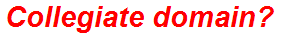 Collegiate domain?