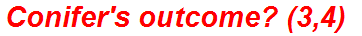 Conifer's outcome? (3,4)