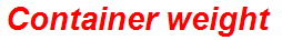 Container weight